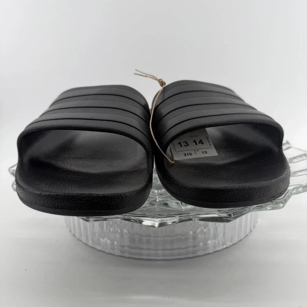 adidas Adilette Aqua Slides‎ Core Black Mens 13 Womens 14 F35550 Sandals NEW